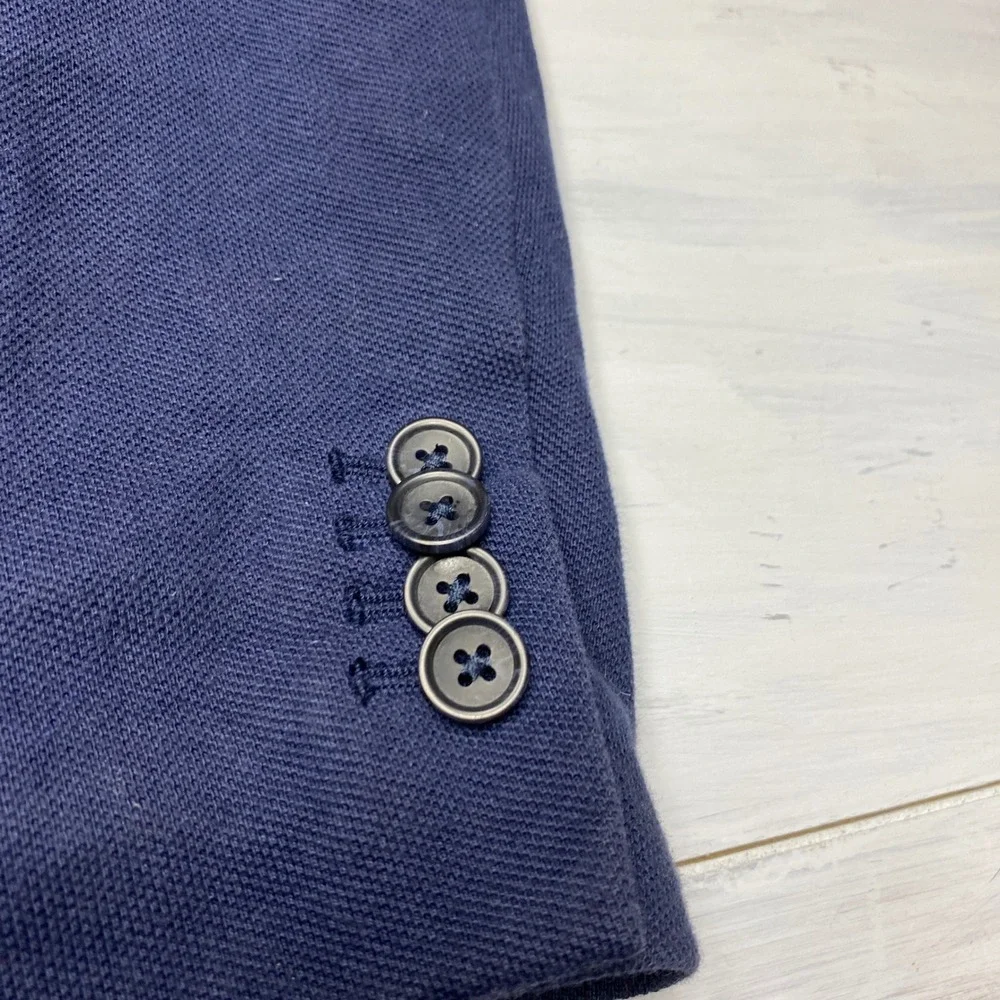 Banana Republic Blazer Mens 40 Blue Tailored Fit Knit Sport Coat Jacket